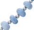 22" Blue Lace Agate Bead Necklace and Earrings Set KX121113